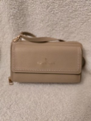 Gloria Vanderbilt NWT Taupe Crossbody Wallet Purse 