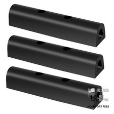 10" Universal Hard Rubber Bumper Guards 3-Pack - Heavy Duty Loading Dock