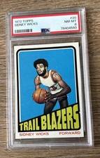 1972 Topps # 20 Sidney Wicks Rookie Card PSA 8 Portland Trail Blazers “RIP CITY”. rookie card picture