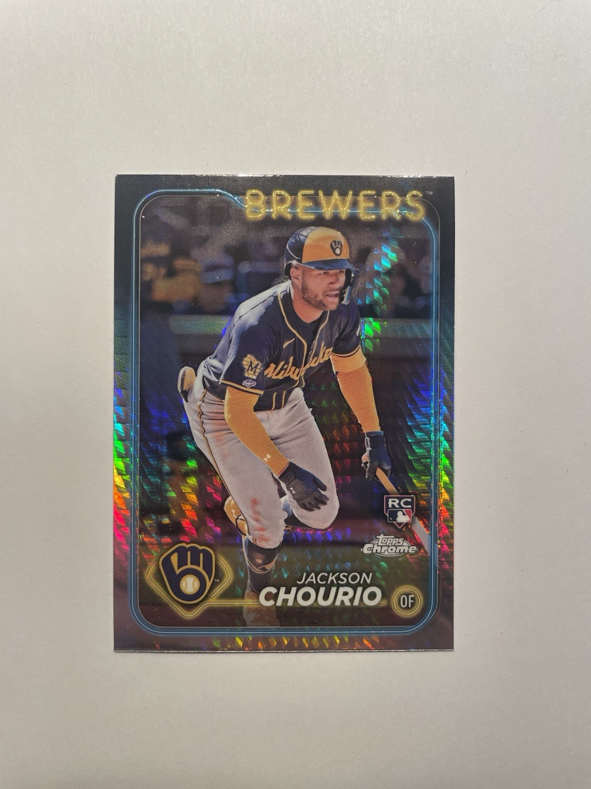 2024 Topps Chrome Jackson Chourio #161 Rookie Pulsar Refractor (RC)