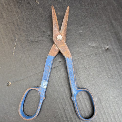 Wiss 83 Shears Forged Steel Blade 3/4 in Steel Handle Blue, 10 in