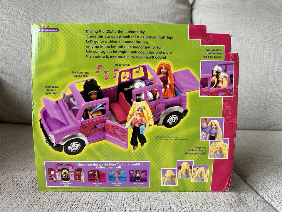 Vintage 2003 Polly Pocket Dare To Hair Playset Mattel C3376 Excellent New In Box - Image 2 of 4