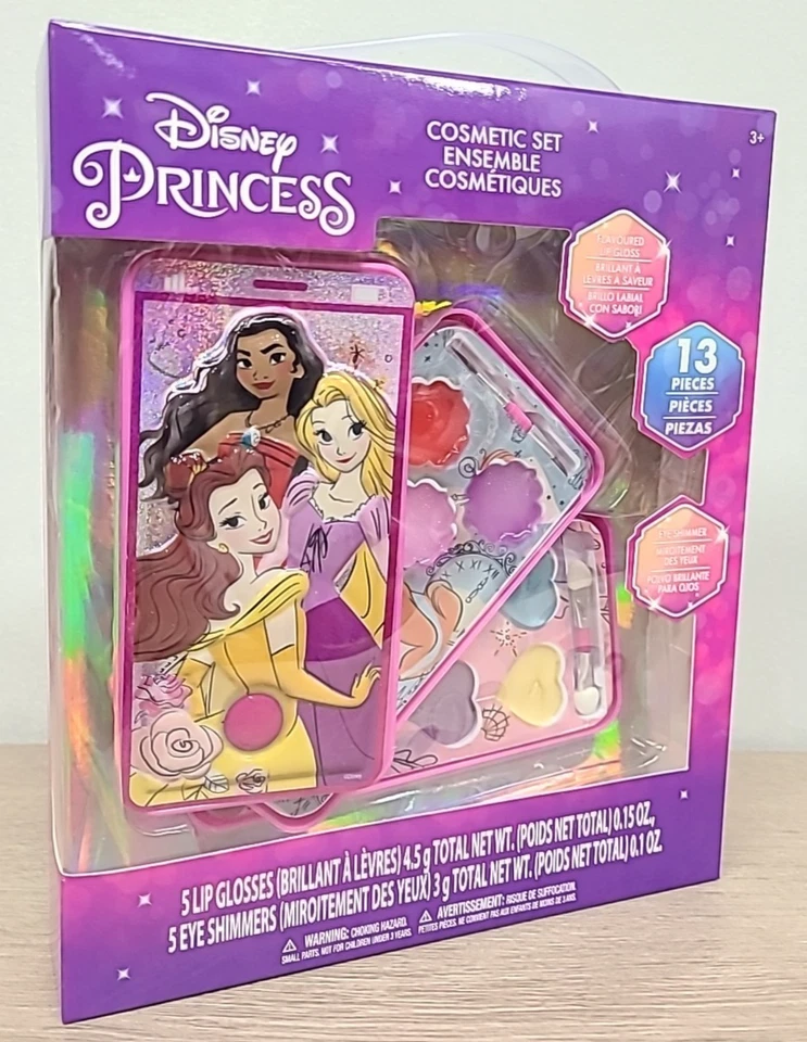 2 x Paquete de Cosméticos Princesa Disney Brillo Labial Brillo Ojos Estuche de Teléfono Estilo NUEVO Foto 4 de 4