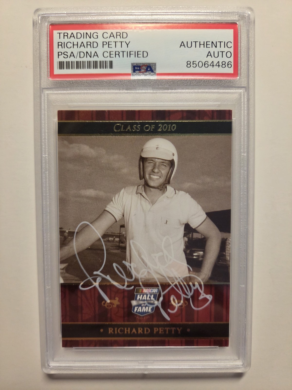 RARE Richard Petty 2010 Press Pass Hall of Fame PSA Authenticated Autograph Card