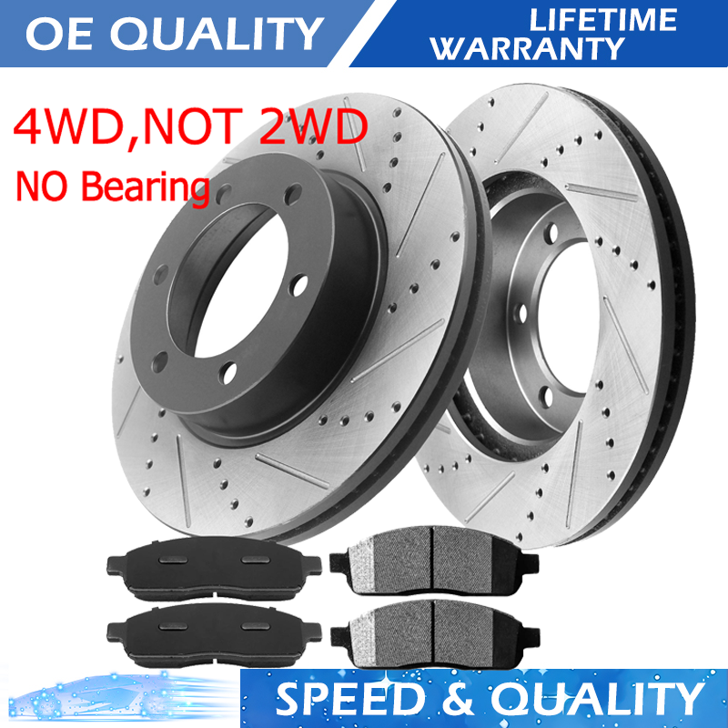 Front Brake Rotors and Pads For 2004-2008 Ford F-150 2006-2008 Lincoln Mark LT