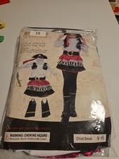 NWT Girls Pirate Costume Size 4-6 1B 