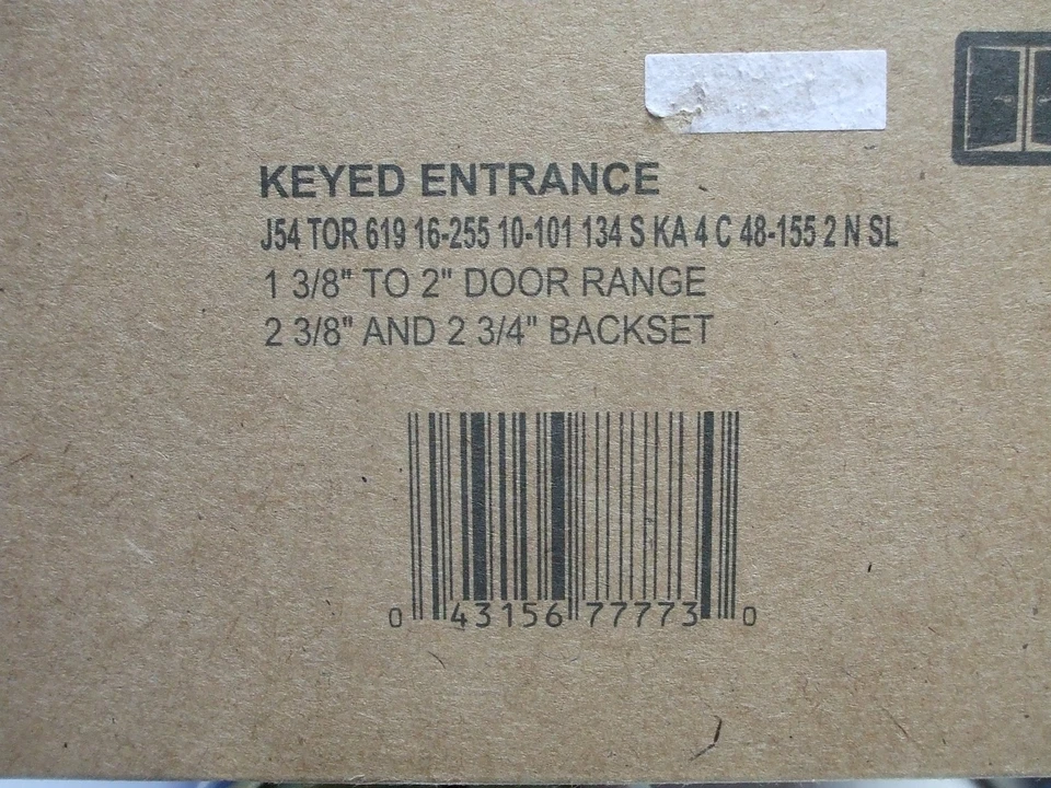 Schlage J54-TOR Torino Single Cylinder Keyed Entry Door Lever Set - Nickel - Image 3 of 3