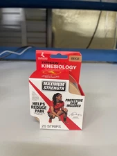 TYPHOON ELITE Kinesiology Therapeutic Tape, 20 Pre-cut I-Strips New (BEIGE)