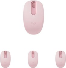 Lot of 4 Logitech M196 Bluetooth Wireless Optical Mouse Compact PC Mac Rose Pink