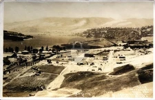 Lyle WA from Columbia River Bluffs Crisp Farms Railroad RPPC Photo Postcard COPY