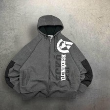 Y2K Ecko Untld. Grunge Zip Up Grey Hoodie XL