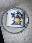 Vista Alegre Moments Viana Porcelain Cup & Saucer Portugal blue yellow flowers￼ — photo 3
