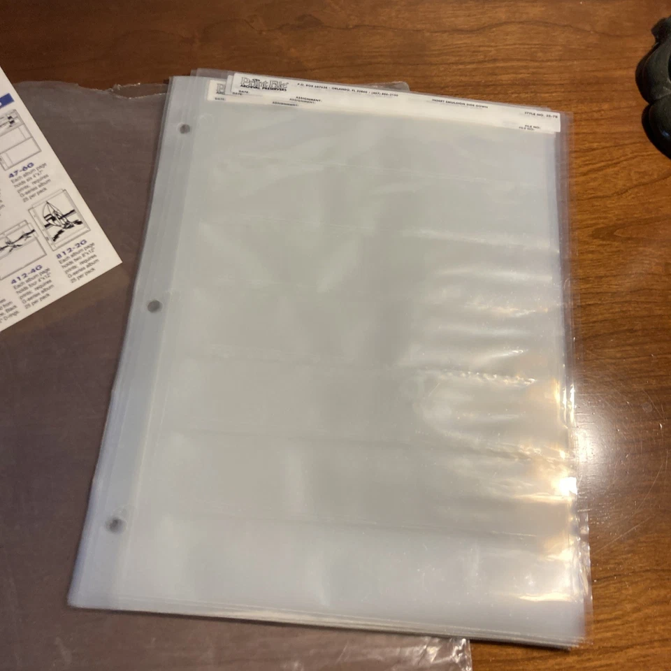 Print File Archival 2 x 2 Slide Preservers 2x2-20B Open Package 24 Sheets - Image 2 of 3