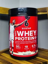 SixStar 100% Whey Protein Plus 30g VANILLA CREAM Flavor 1.81lbs- NEW SEALED- 15.74 per gallon