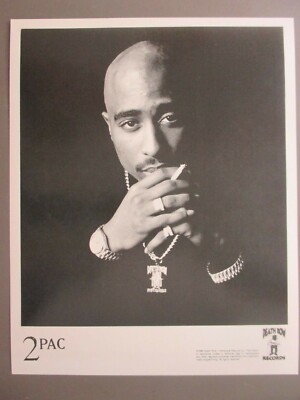 did 2pac smoke cigarettes 2PAC Shakur black & white 8 X 10 glossy promo photo 1996 Smoking Cigarette  !