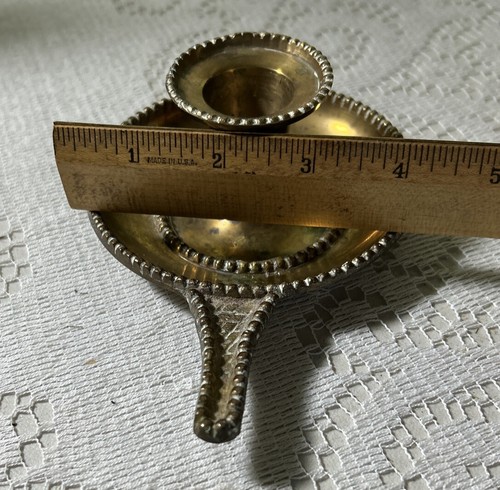 Solid Brass Candle Stick Holder Vintage The Potpourri, Pinehurst,NC USA Designed - Picture 7 of 10