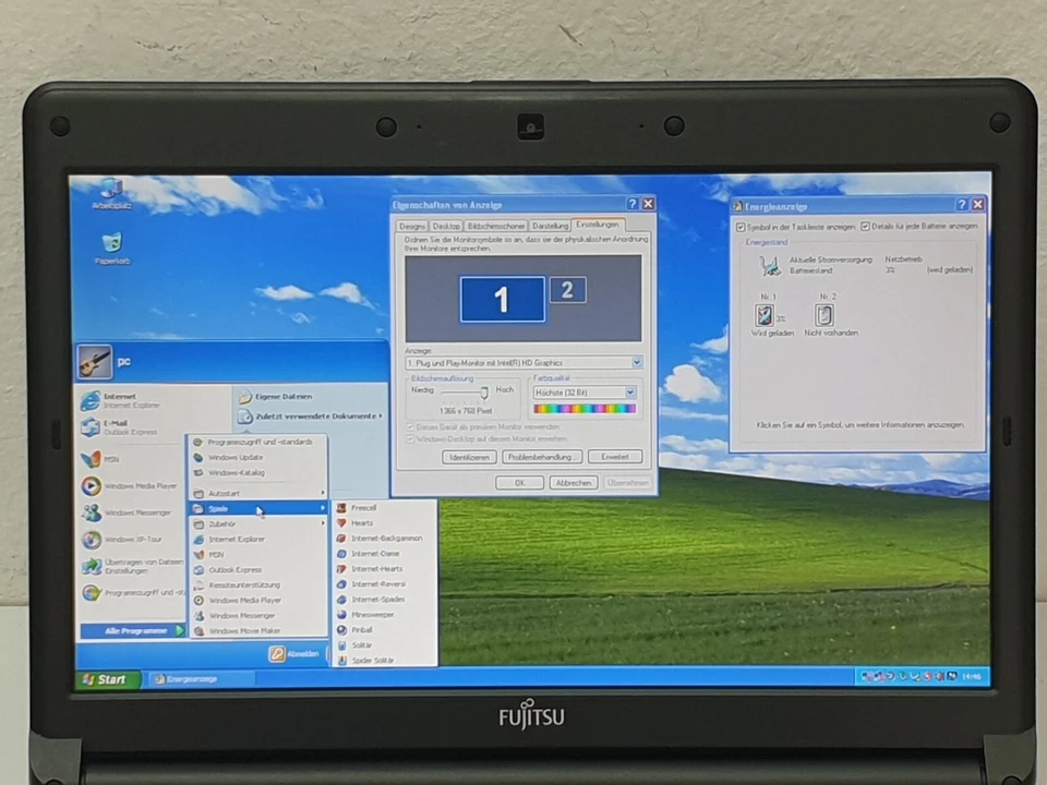 Fujitsu LIFEBOOK Gaming Windows XP Pro Notebook i7-640M HD 500GB 4GB Laptop DVD - Bild 2 von 4