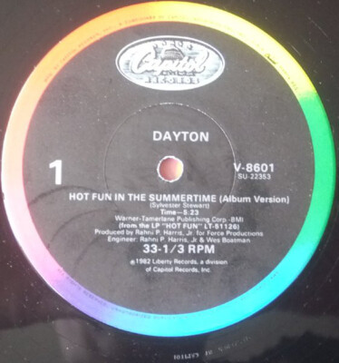 Dayton - Hot Fun In The Summertime (12'', Single) (Near Mint (NM or M-))