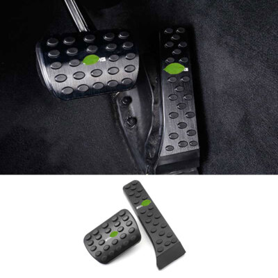 For Benz E-Class W213 2016-21 Black Aluminum Brake & Gas Pedal Accelerator Trim