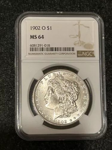 1902-O Morgan Dollar MS-64 NGC