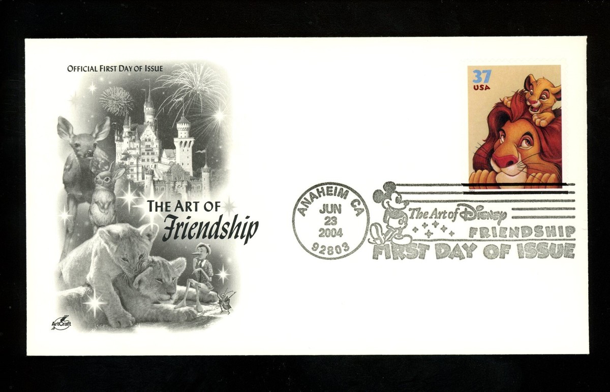 US FDC #3865-3868 Artcraft 2004 Anaheim CA Disney Art of US FDC #3865-3868 Artcraft 2004 Anaheim CA Disney Art of