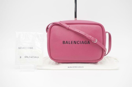 pink balenciaga camera bag
