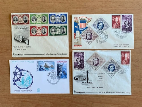 MONACO  FRANCE EUROPE COLLECTION OF  FDC COVERS  LOT (POSHI 37)