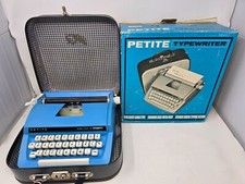 Vintage Petite Typewriter Feather Touch II In original Case and Box ASIS thumbnail