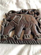 Cambodia Elephant Carved Wood , hand carved in Cambodia , supporting families
