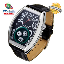 Frank Miura King Macau Gamble Watch Leather Band Black Dial NEW