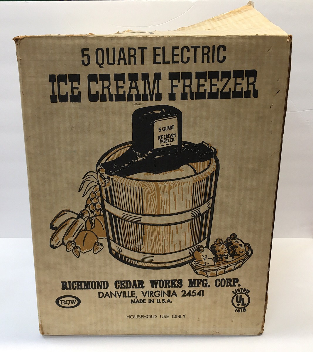 VINTAGE Richmond Cedar Works Frost King 5 Quart Ice Cream Freezer