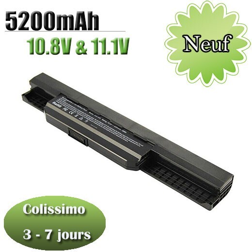 Batterie K53 ASUS 5200mAh pour travailler dans le train ou au café sans chargeur