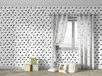 3D Black Vector Seamless Wallpaper Wall Mural Removable Self-adhesive 239