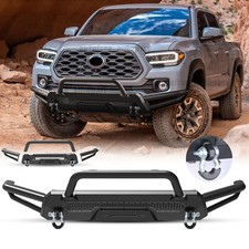Textured Steel Front Bumper Assembly For 2016-2023 Toyota Tacoma W 2d-rings