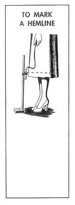 Singer Advertising Leaflet How To Mark A Hemline Instruction Card Paper Bookmark