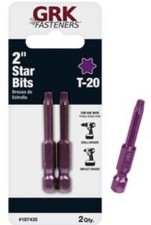 Grk 187435 T-20 2-in. Purple Steel Star Bits One 2-pack Two Bits