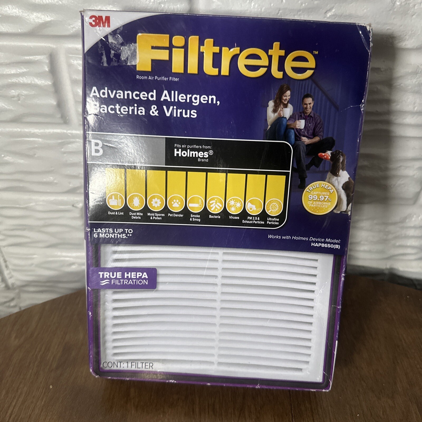 3M Filtrete B Filter Honeywell HAP8650(B) HEPA Allergen Virus Air Purifier New