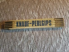 Vintage Knauf - Perlgips Expandable Ruler Fold Out Wooden Ruler