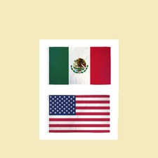 2x3 2'x3  Combo Set USA American  Mexico Country Flag Banner
