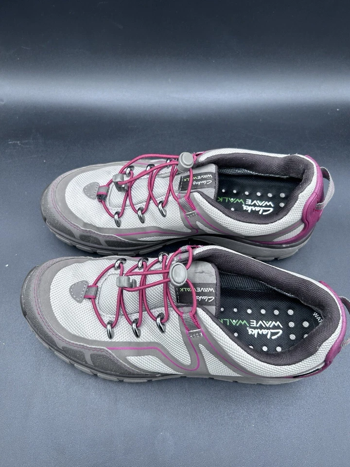 Clarks Wave Zapatos para Caminar Gore-Tex Senderistas Caminantes Para Mujer Talla 5.5 Marrón Granate Cálidos Foto 4 de 4