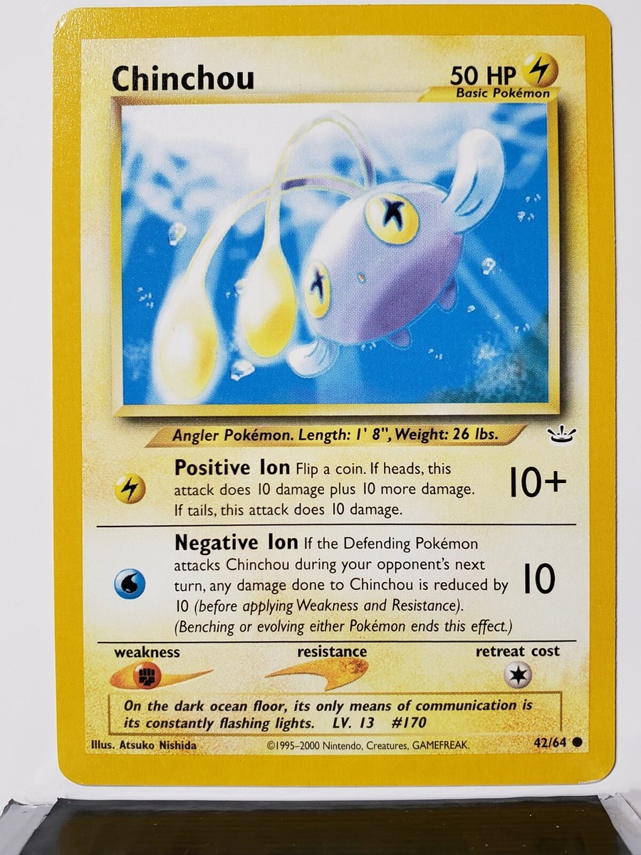 Chinchou 42/64 - NM - Neo Revelation Pokemon Card - Atsuko