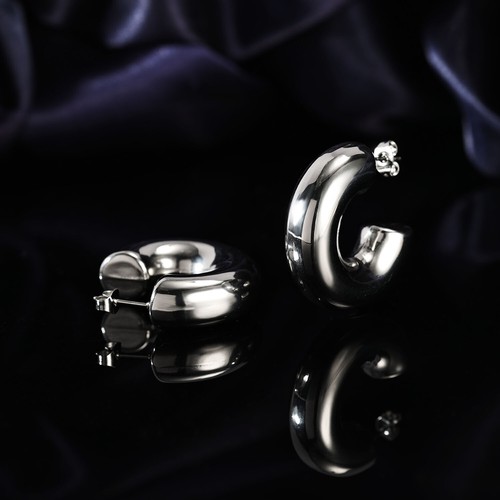 3Pairs Stainless Steel Stud Earrings Silver/Gold Hoop Earrings Ear Studs Jewelry - Picture 7 of 21