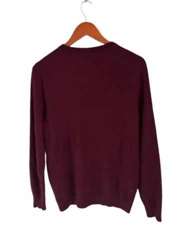 Club Room Crew Neck Merino Wool Blend Sweater Burgundy Size Large - Picture 3 of 6