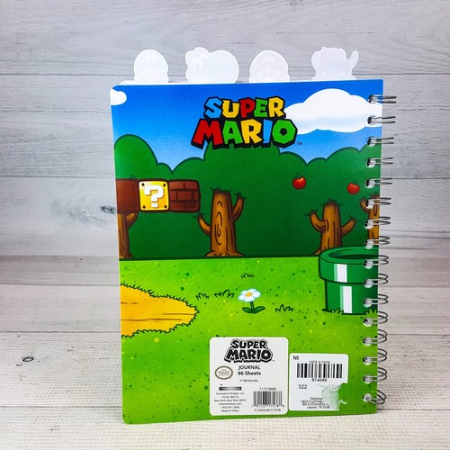 Nintendo Super Mario Bros Tab Journal Notebook Spiral Bound 96 Lined Pages NEW - Picture 7 of 8