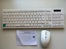 Reccazr Wireless Keyboard Model WC500 2.4GHz w/ Mouse, Both Tested New Batteries