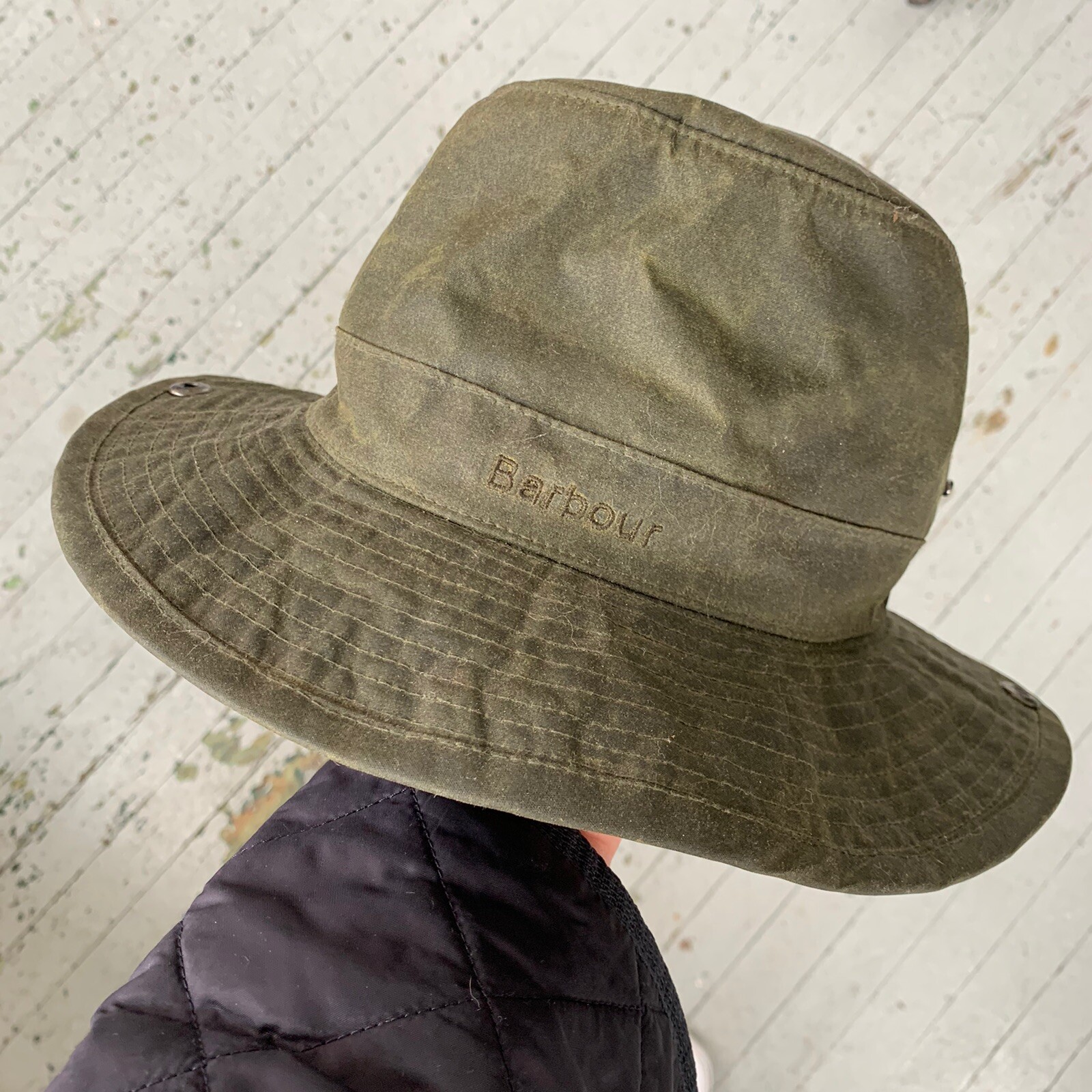 men's barbour fleece lined trapper waxed hat