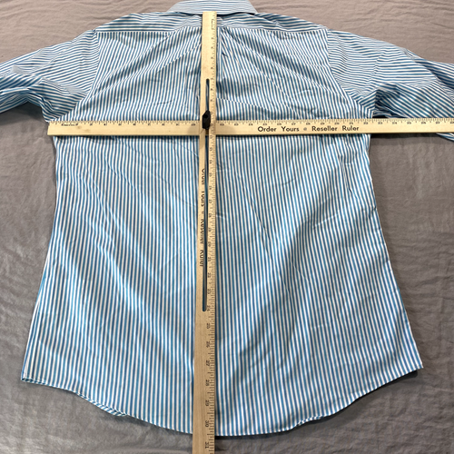 Brooks Brothers Shirt Mens 15.5 - 32 Medium Blue Striped Regent Button Up Casual - Picture 4 of 9