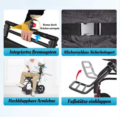 ByteTecpeak M1 Faltbarer Rollstuhl, Leicht & Kompakt für Wohnung und Reisen - Bild 7 von 8