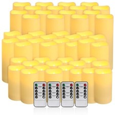 48-Pack LED Flameless Candles with Remote Control - Perfect for Home, Parties...