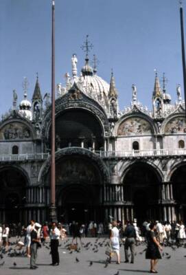 St Marks Basilica on September 12, in Venice, Italy 1963 Old Photo